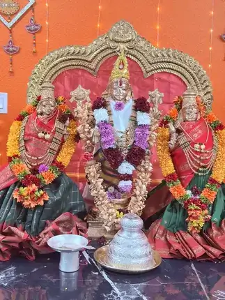 Lord Venkateswara with Sri Devi and Bhoodevi