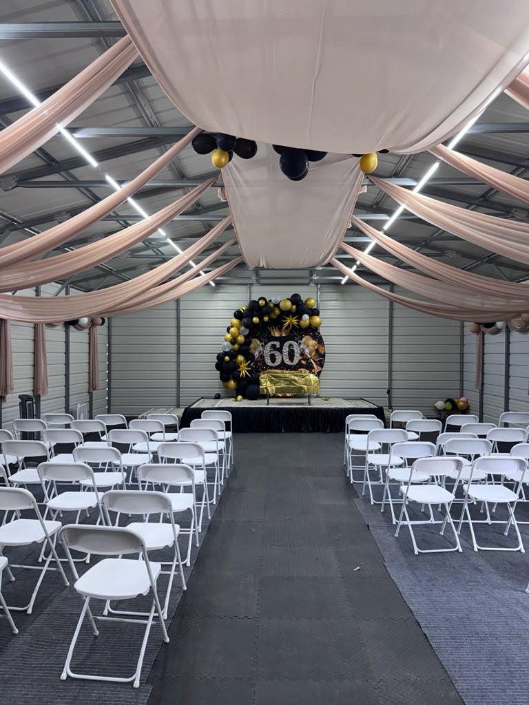Decorated OHTCC Event Center with rows of seating