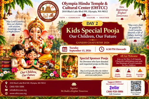 Ganesh Chaturthi Day 2 Kids Special Pooja flyer