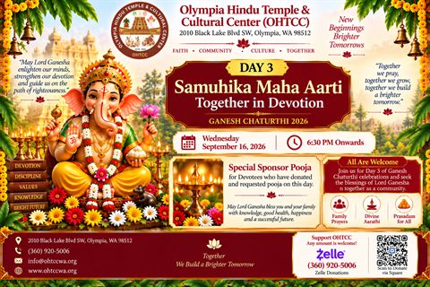 Ganesh Chaturthi Day 3 Samuhika Maha Aarti flyer